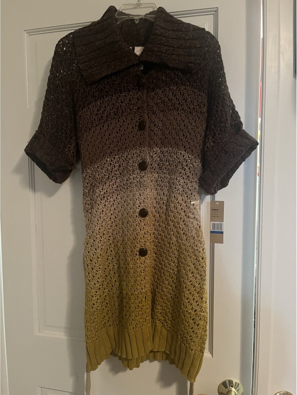 DKNY Womens Brown Sweater Size XL